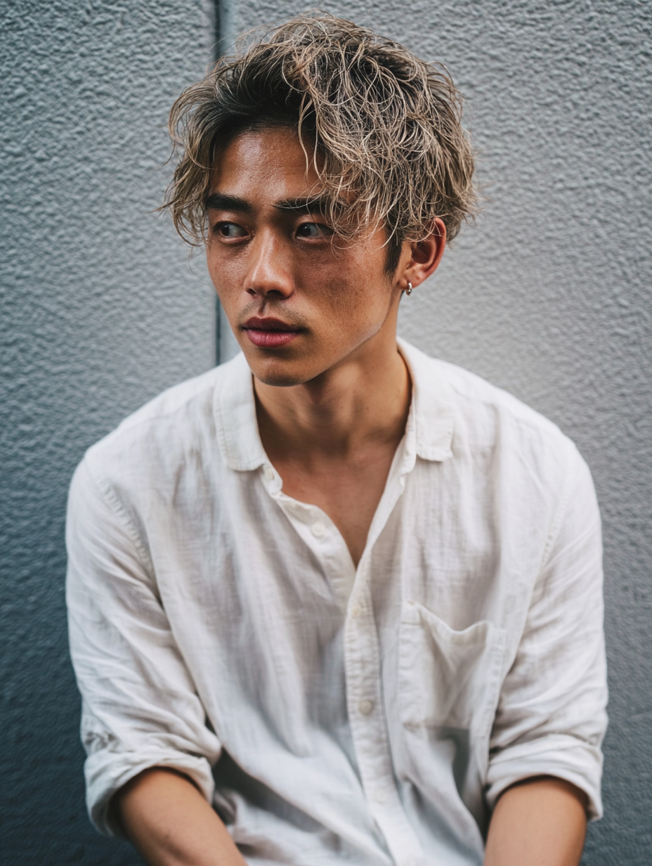 メンズカラー 岐阜 シルバーアッシュ