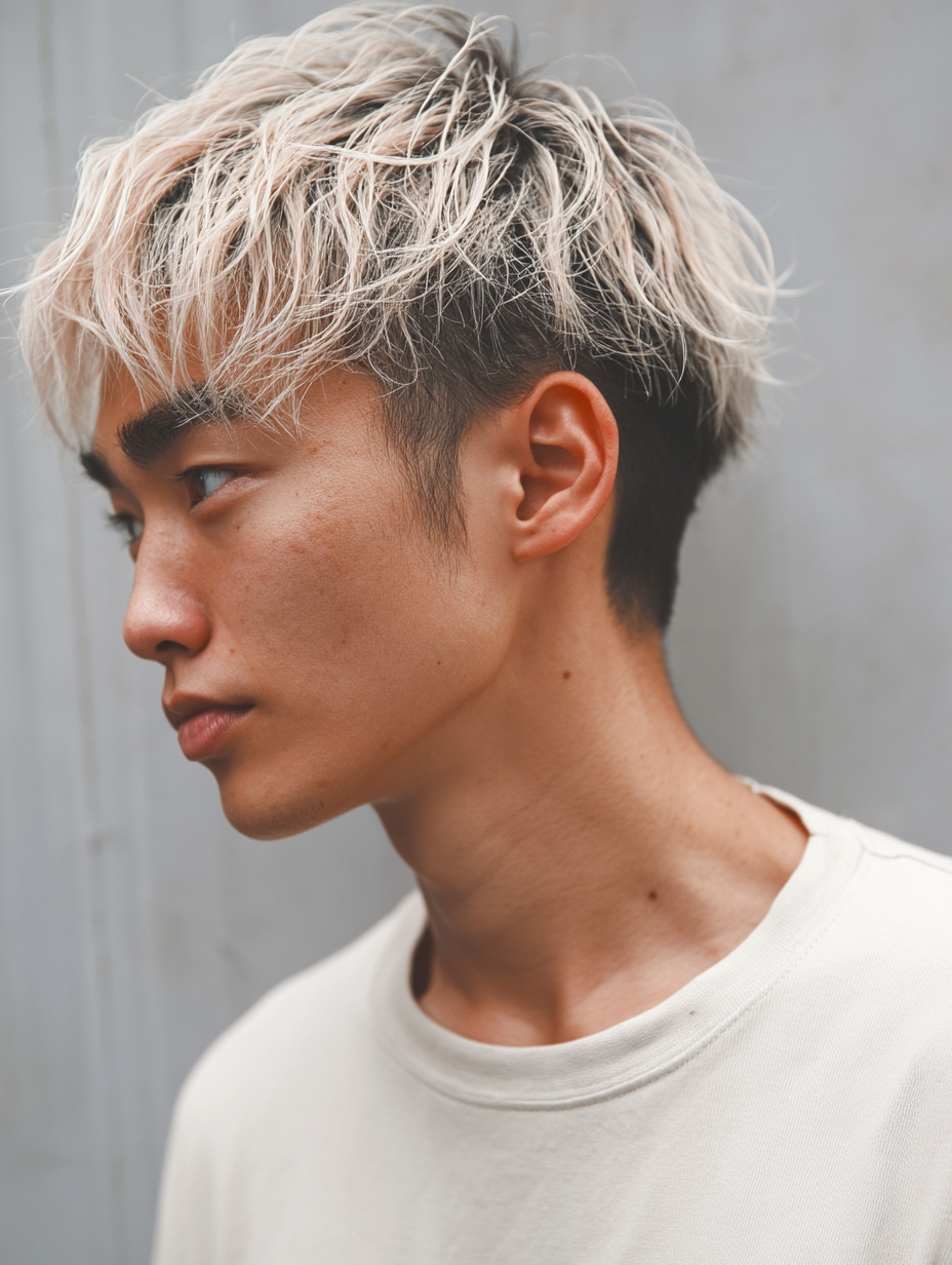 メンズブリーチ 岐阜 刈り上げプラチナ