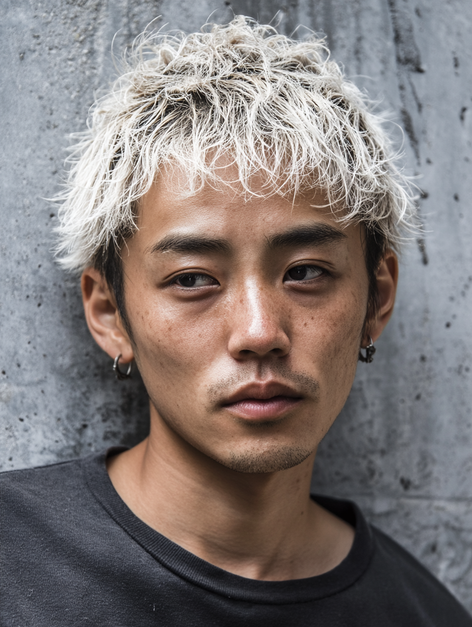 メンズブリーチ 岐阜 ショートホワイト