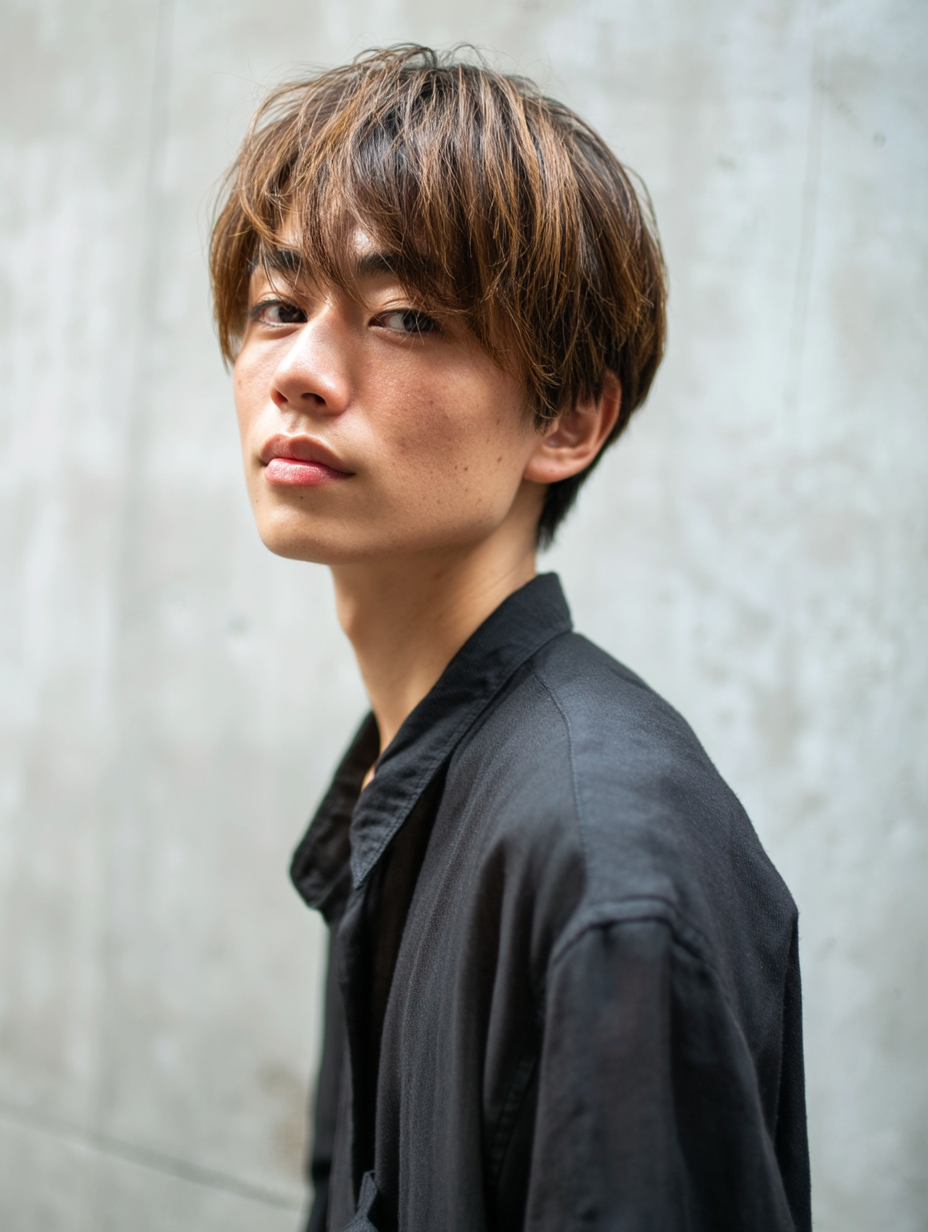 メンズカット 岐阜 ブラウン